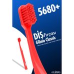 Glimo Classic 5680+ Diş Fırçası, Hassas Diş Eti Dostu, Ultra Yumuşak Kıl, Diş Eti Kanamasına Karşı, Kırmızı