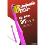 Glimo Ortodontik Diş Fırçası 2800 Pembe Orta Sertlikte Fırça Kılı ile FDA Onaylı Temizlik