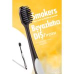 Glimo Smokers Beyazlatıcı Diş Fırçası | Sigara & Çay Lekelerine Karşı | Plak & Sararma Önleyici | Beyaz