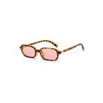 Glinora Leopar Desenli Pembe Cam Vintage & Retro Unisex Güneş Gözlüğü