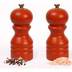 Glios Kiremit Ahşap Tuz ve Karabiber El Değirmeni Öğütücü Grinder 2 Adet 12 cm