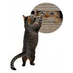 Glipet 36x36 cm Yuvarlak Watch Desenli Çift Taraflı Kedi Tırmalama Paspası