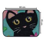 Glipet Bıyıklı Black 60x45 cm Kedi Tuvalet Önü Elekli Paspas