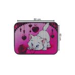 Glipet Kedi Tuvalet Önü Elekli Paspas, 80x60 cm, Pembe