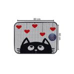 Glipet Kedi Tuvalet Önü Elekli Paspas Love 80x60 Cm