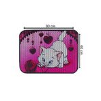 Glipet Kedi Tuvalet Önü Elekli Paspas Pembe Kedi 80x60 Cm