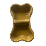 Glipet Miapet Plastik Kemik Kedi-Köpek Mama ve Su Kabı 400/400 ml Kahverengi