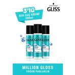 Gliss 3x200 ml Million Gloss Yoğun Parlaklık Veren Durulanmayan Sıvı Saç Kremi