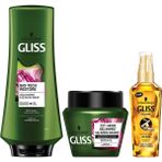 Gliss Bio-Tech 360 ml Saç Kremi + 300 ml Saç Bakım Maskesi + 75 ml Oil Elixir Yağ İksiri