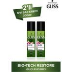 Gliss Bio-Tech Güçlendiren Durulanmayan Sıvı Saç Kremi 200 ml 2'li Gül Kokusuyla Onarıcı Etki