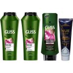 Gliss Bio-Tech Şampuan 360ML X2+ Gliss Bio-Tech Saç Kremi 360ML + Nue Gold Maske Hediyeli
