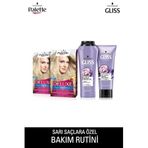 Gliss Blonde Perfector Mor Şampuan 250 ml, Mor Maske, Saç Bakım Seti