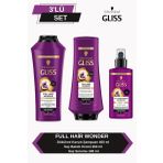Gliss Full Hair Wonder Dökülme Karşıtı Şampuan 400ml + Saç Kremi 360ml + Saç Serumu 100 ml