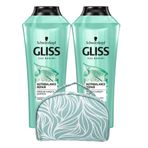 Gliss Nutribalance 2x360 ml Şampuan + Makyaj Çantası