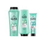 Gliss Nutribalance Repair Saç Dökülmesi Karşıtı Şampuan 500 ml + Saç Kremi 360 ml + Arındırıcı Saç Bakım Kremi 150 ml Set