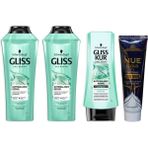 Gliss Nutribalance Repair Şampuan 360ML X2 + Gliss Nutribalance Repair Saç Kremi 360ML + Nue Gold Maske Hediyeli