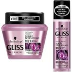 Gliss Saç Bakım Seti, Saç Maskesi 300 Ml Deep Repair + Sıvı Saç Kremi 200 Ml