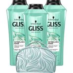 Gliss Schwarzkopf Nutrıbalance Şampuan 360 ml X3 Adet + Makyaj Çantası 2