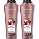Gliss Serum Deep Repair Biotin Kompleksi ve Şakayık Çiçeği Özlü Şampuan 400ml 2li paket