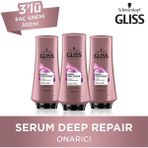 Gliss Serum Deep Repair Onarıcı Saç Kremi 360 Ml X 3 Adet Hint İnciri İçeren Derinlemesine Bakım