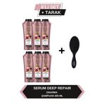 Gliss Serum Deep Repair Onarıcı Şampuan 400 ml x 6 Adet+Tarak