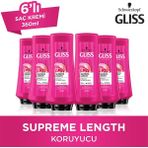 Gliss Supreme Length Koruyucu Saç Bakım Kremi 360 Ml X 6 Uzun Saçlar İçin Biotin Kompleksi