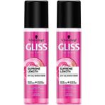 Gliss Supreme Length Uzun Saçlara Özel Durulanmayan Sıvı Saç Kremi 2 x 200 ML