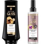 Gliss Ultimate Repair Saç Bakım Kremi 360 ml + Gliss Schwarzkopf Serum Deep Repair Sıvı Saç Kremi (200 ml)