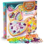 Glittery Garden Mozaik El Sanatları Seti - Cam Karolarla Kendi Bardak Altlığınızı Süsleyin. Doğum Günü Hediyesi, Eğlenceli Kendin Yap Sanat ve El Sanatları Malzemeleri. Kızlar, Çocuklar ve Gençler