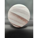 Glob Avize Camı.beyaz-Kahverengi Renkte,desenli (ÇAP:15.00cm-DUY YUVASI:7.00cm) - Beyaz - Kahverengi