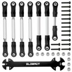 GLOBACT Ayarlanabilir Döner Toka/Bombeli Bağlantı Çubuğu Uçları Setleri/Anahtar RC 1/10 Traxxas Slash 4X4/2WD Yedek Parça 7'li Paket