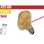 Global 4 Watt Flamanlı Rustik Ampul Ic Driver Rustik E27 4w 2700k