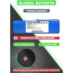 Global Batarya Arçelik Robo Rs 9121 Robot Süpürge Bataryası 14.4V 3500MAH Li-Ion Pil (Yüksek Kapasite)