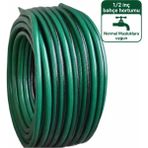 Global Industrial Bir Metre Örgülü Bahçe Hortumu Yarım Parmak 1/2”inç Normal Musluklara Uygun - 1 m