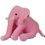 Global Kılınç Oturan Dişli Fil 50 cm Pembe Çocuk Peluş Oyuncak