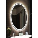 Global Led Mirror 35X55 cm Kumlamalı Elips Ledli Ayna Banyo Aynası Dekoratif Ayna Boy Ayna Salon Duvar Ayna