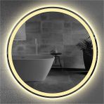 Global Led Mirror 45 cm Kumlamalı Ledli Yuvarlak Ayna Banyo Aynası Dekoratif Ayna Boy Ayna Salon Duvar Ayna