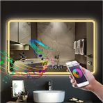 Global Led Mirror 50X65 cm Bluetoothlu Dokunmatik Tuşlu Buğu Çözücü Ledli Banyo Aynası - 50 x 65 cm