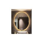 GLOBAL LED MIRROR 50x70 Cm Dokunmatik Tuşlu Elips Ledli Ayna Banyo Aynası Dekoratif Ayna Boy Ayna Salon Duvar Ayna