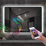 Global Led Mirror 70X110 cm Bluetoothlu Dokunmatik Tuşlu Buğu Yapmayan Ledli Banyo Aynası - 70 x 110 cm