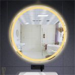 Global Led Mirror 75 cm Kumlamalı Ledli Yuvarlak Ayna Banyo Aynası Dekoratif Ayna Boy Ayna Salon Duvar Ayna