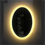 Global Led Mirror 80X100 cm Kumlamalı Elips Ledli Ayna Banyo Aynası Dekoratif Ayna Boy Ayna Salon Duvar Ayna