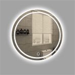 Global Led Mirror 90 cm Kumlamalı Dokunmatik Tuşlu Yuvarlak Ledli Ayna Duvar Salon Banyo Wc Ofis Yatak Odası Boy Ledli Ayna - Renkli