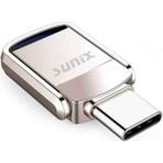 Global Sunix 32Gb.Type-C ve Usb 3.0 Hızlı Usb Flash Bellek Otg Çift Girişli Metal Sağlam Orjinal - Gri - 32 GB