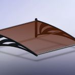 Global Tente 100x100 Bronz Ana Kit Ekonomik Seri Kapı Üstü Sundurma