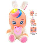 Global Toys Ağlayan ve Konuşan Et Bebek Beyaz ve Pembe Renkli 30 cm Çocuklar İçin Eğlenceli Oyun