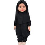 Global Toys Tesettürlü Meryem 45 cm Oyuncak Et Bebek - Siyah