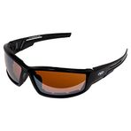 Global Vision Eyewear güneş gözlüğü Sly ile çerçeve siyah parlak ve sürüş ayna objektif