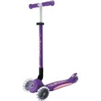 Globber Elite Deluxe Koyu Mor Işıklı Scooter 3+ Yaş İçin Güvenli ve Dayanıklı 3 Tekerlekli Tasarım