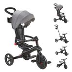 Globber Explorer 4in1 Siyah-Gri Katlanabilir Bisiklet